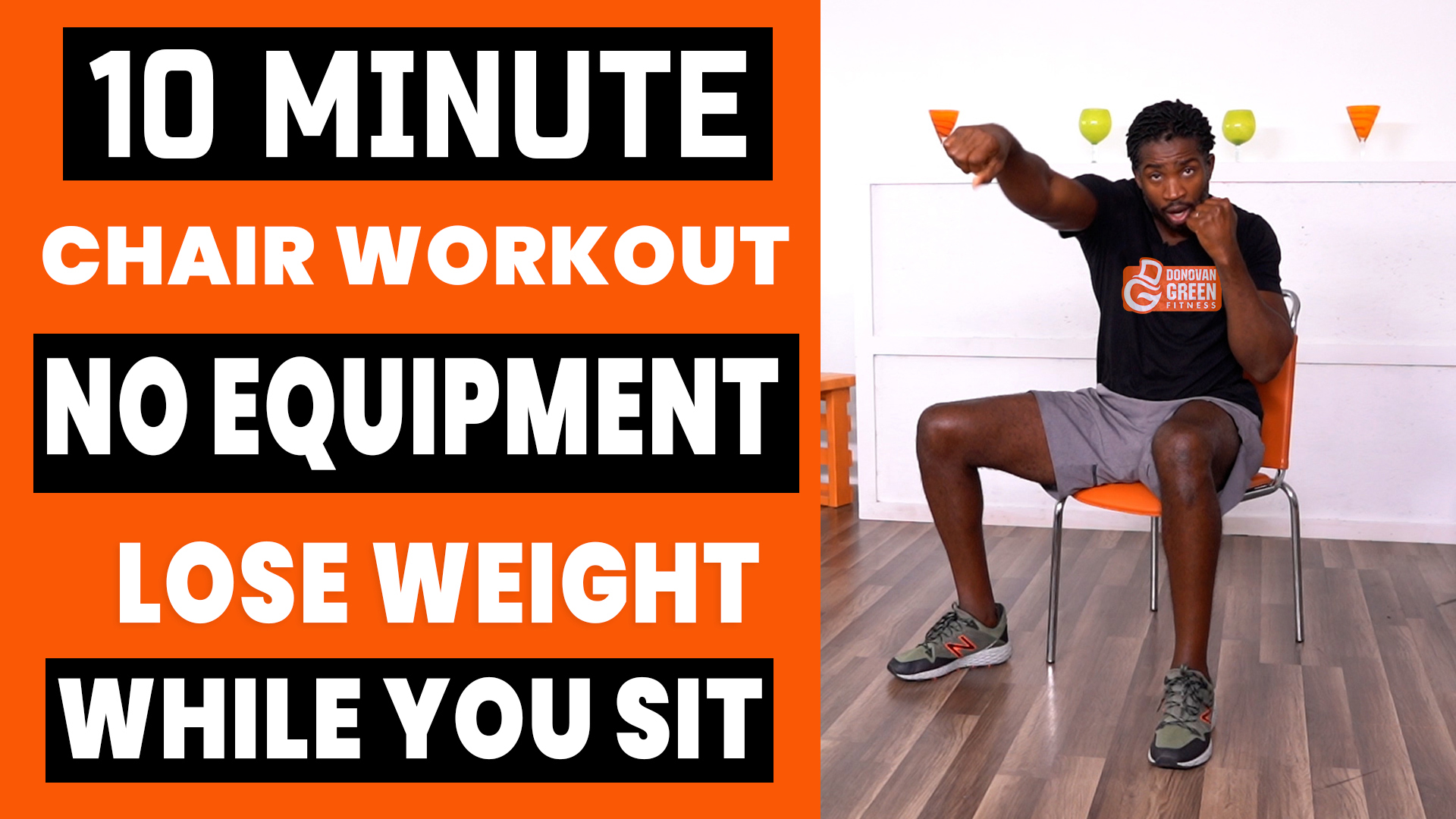 10 Minute Chair Workout For Weight Loss with NO EQUIPMENT